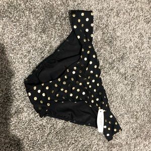 VS black/gold polka dot swim bottoms NWT